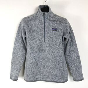 Patagonia Worn Wear Better Sweater 1/4 Zip Pullover Women's Medium Gray Outdoor